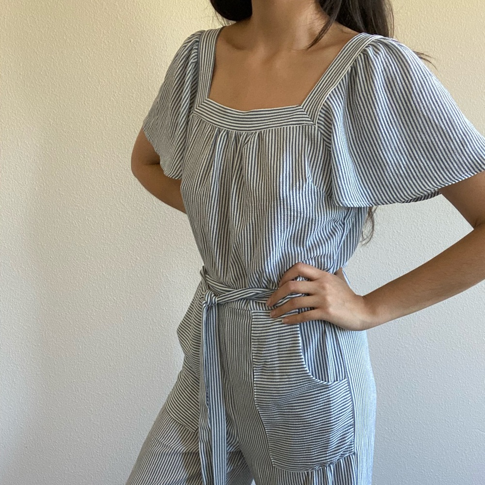 Monteau Striped jumpsuit